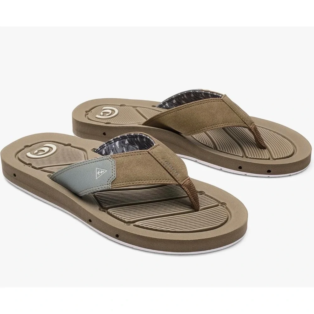 NEW Cobian Mens Draino 3‎ Tan Nautical Nomad Waterproof Flip Flop Sandals Size 9